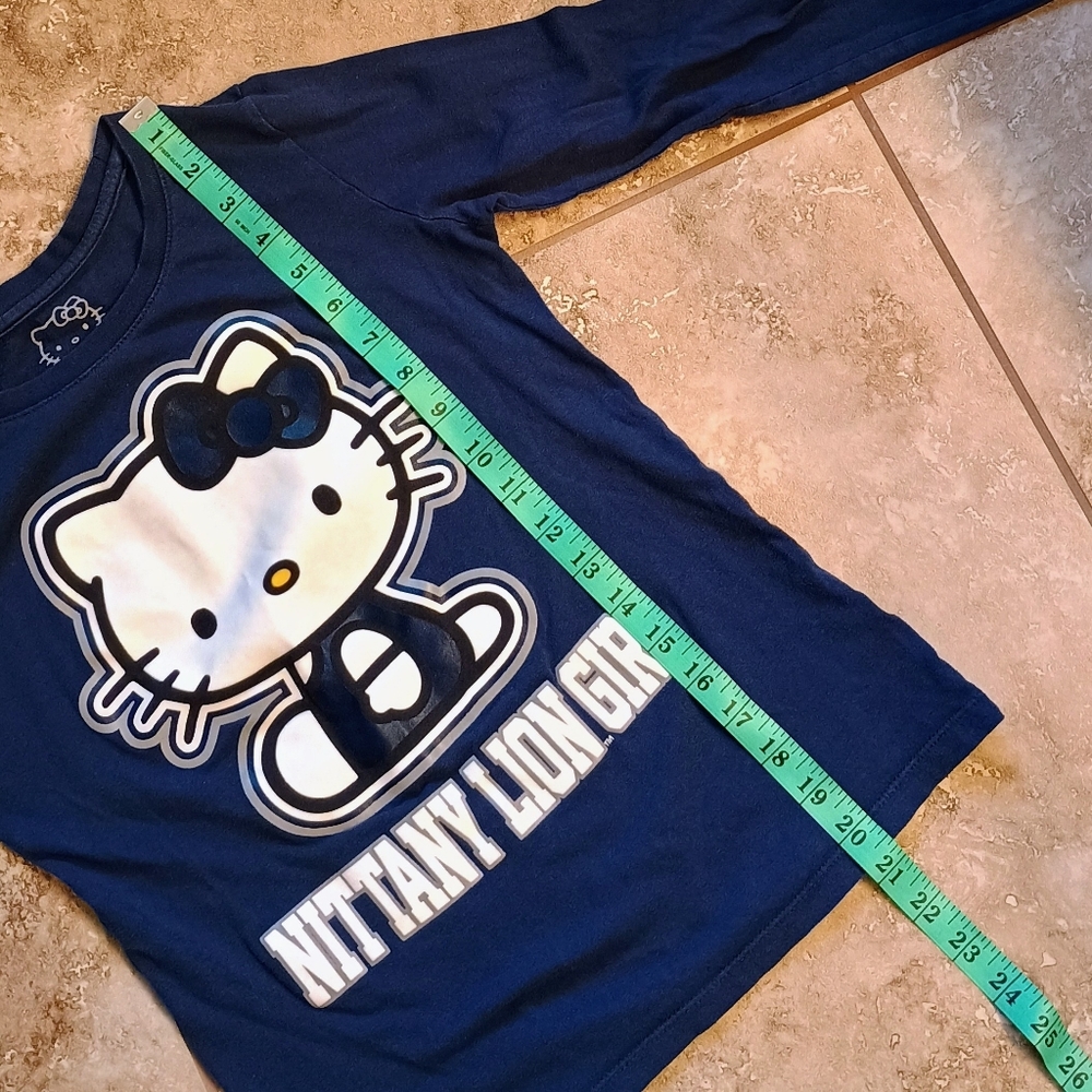 Girl's Hello Kitty Penn State Nitrany Lion Girl Blue Long Sleeve T-shirt L 10/12 - Picture 7 of 8